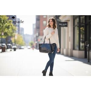 AUTHENTIC Kate Spade Patent Black Logo Purse